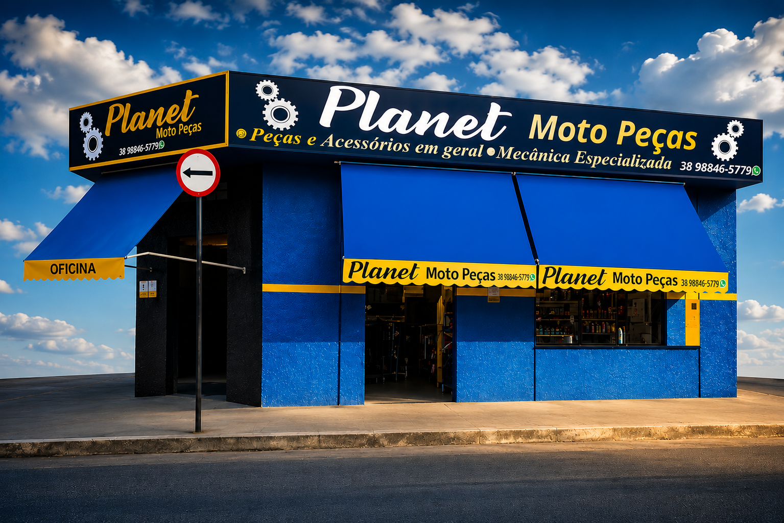 Fachada da loja Planet Moto Peças em Montes Claros